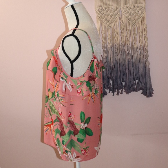 Express Coral Floral off the shoulder top - Picture 6 of 8